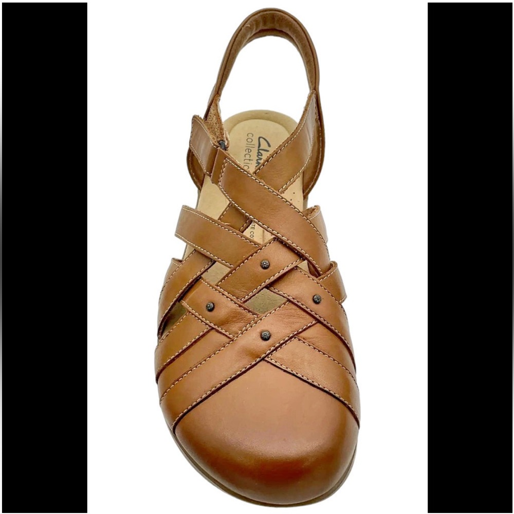 Clarks Tan Leather Fisherman Sandals 9.5 | NWOT Comfort Boho Euro Summer
